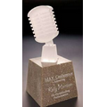 Frosted Microphone Award w/ Marble Base